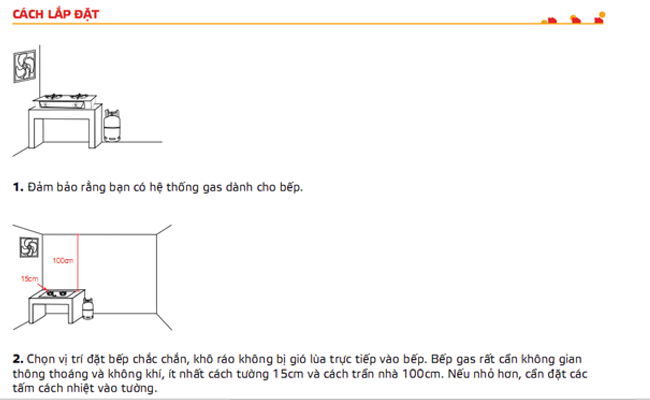 cách lắp đặt bếp gas đôi