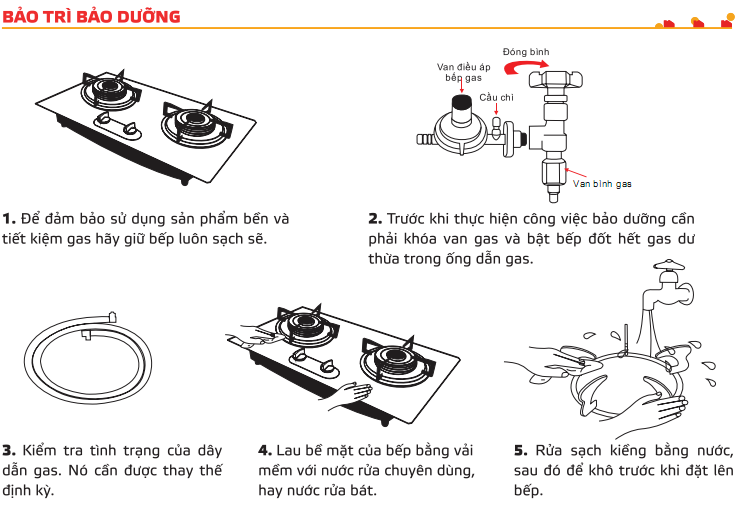 cách bảo trì bếp âm