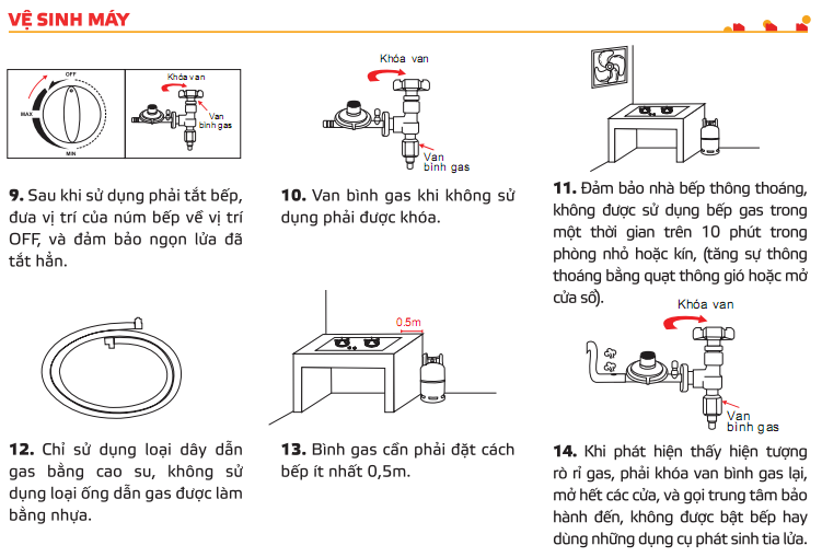vệ sinh máy cho bếp gas
