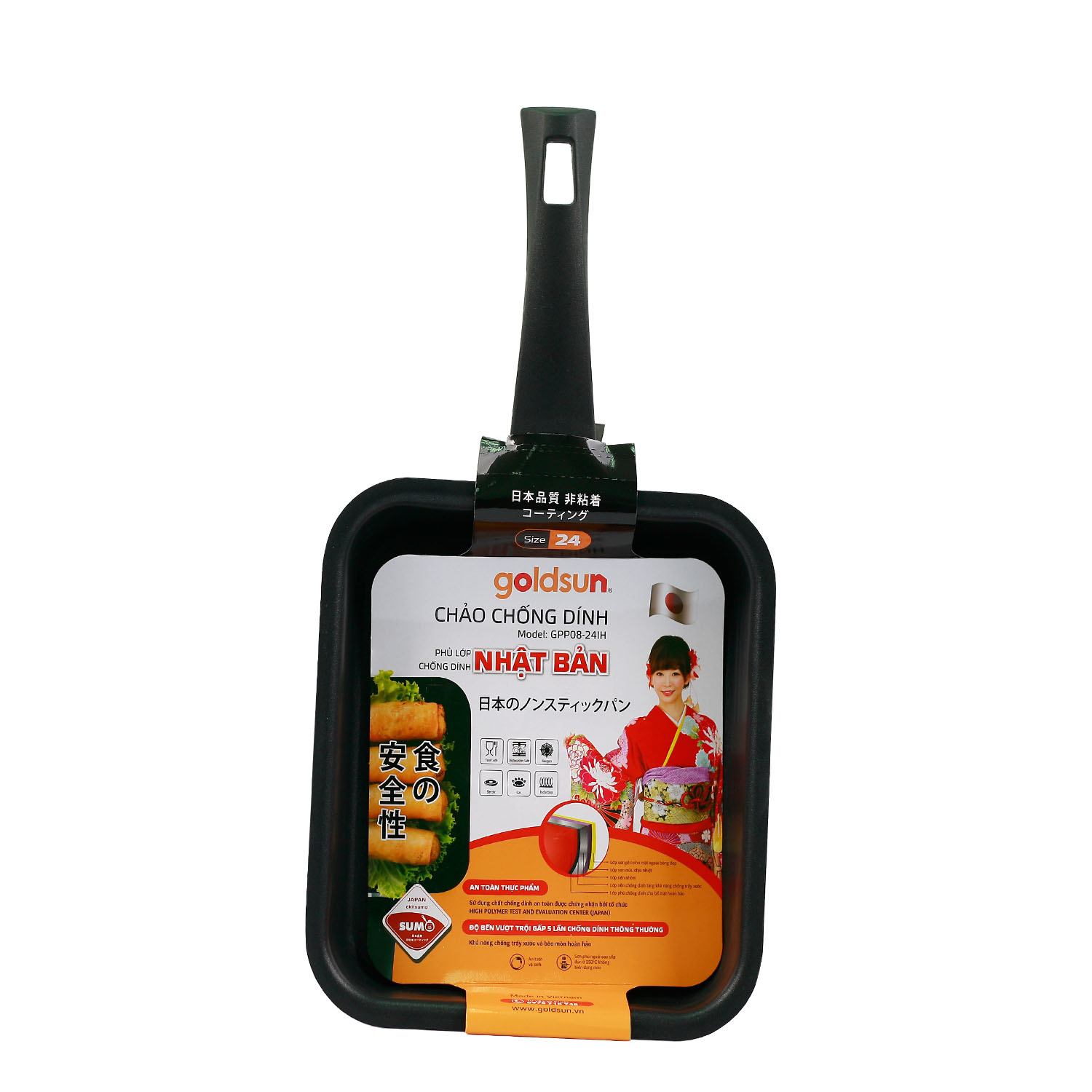 chảo rán chống dính gpp08 24cm chao ran-chong dinh gpp08