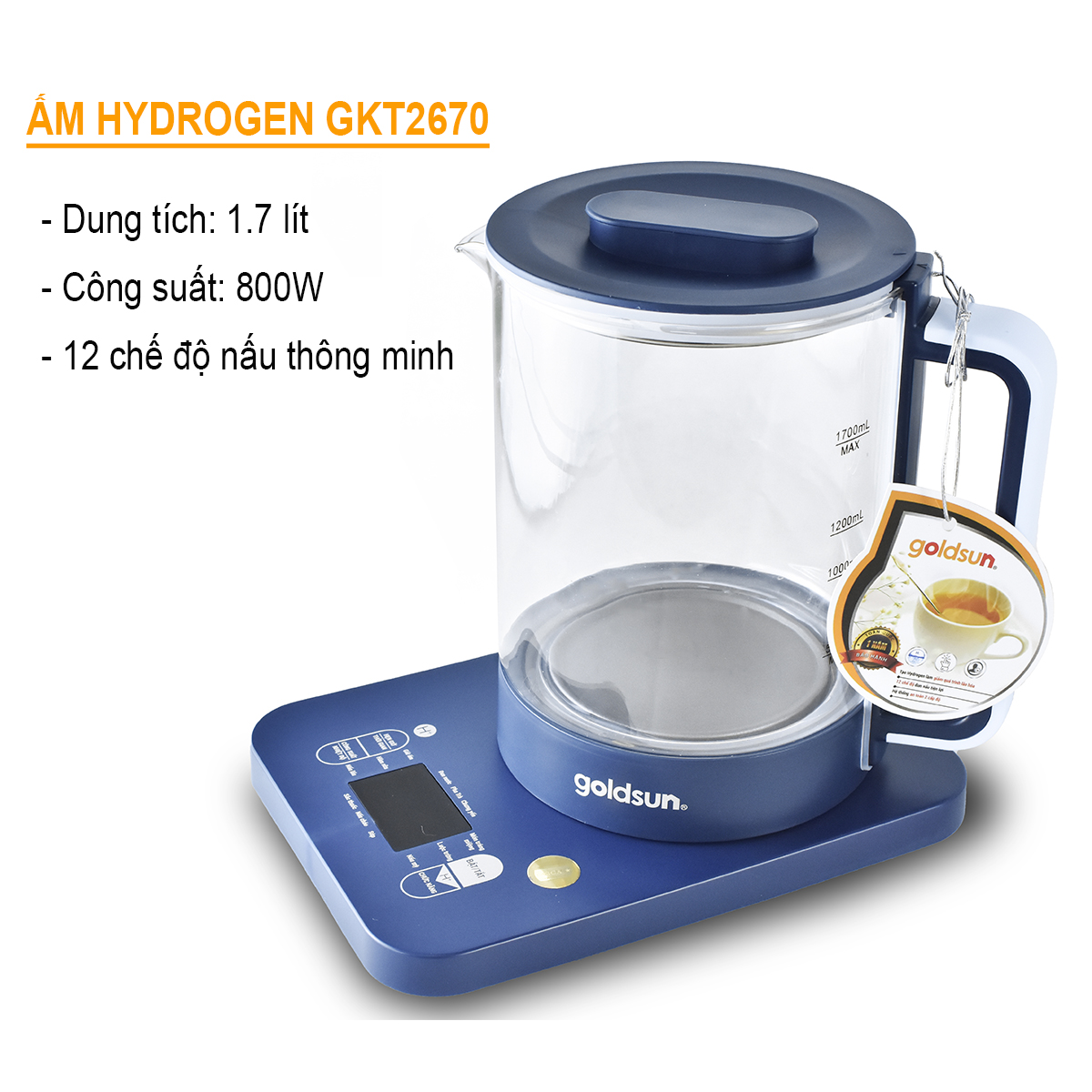 Ấm Hydrogen Goldsun GKT2670