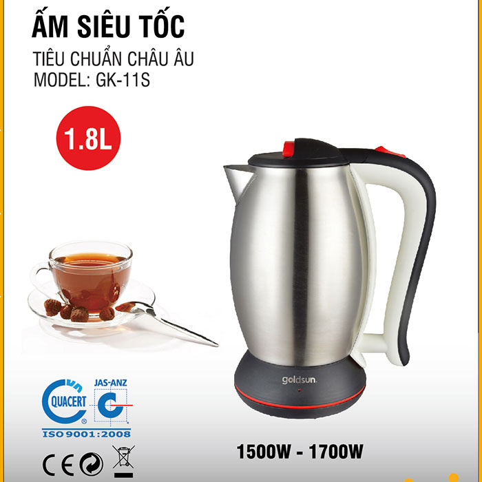 ẤM SIÊU TỐC GOLDSUN GK-11S