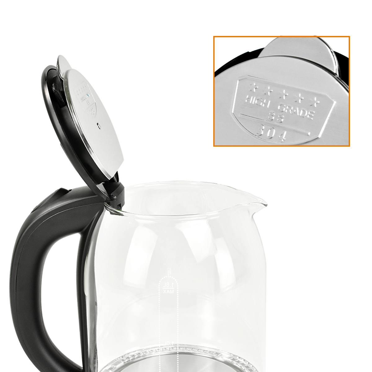 Ấm siêu tốc thủy tinh GKT2601G