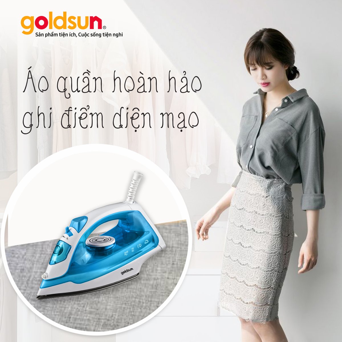 Bàn là hơi nước Goldsun GIR2303