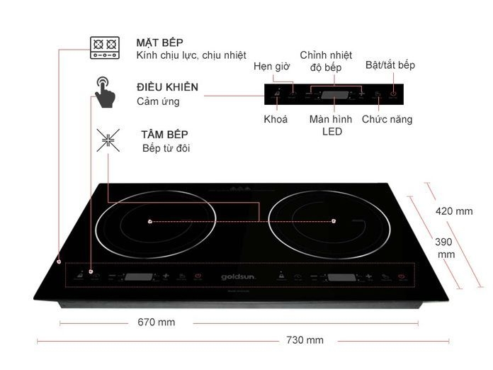 Bếp điện từ Goldsun IH-GYL06