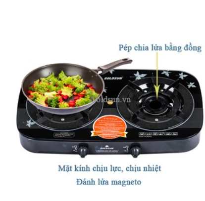Bếp gas đôi để bàn Goldsun công nghệ NHẬT 860EM 