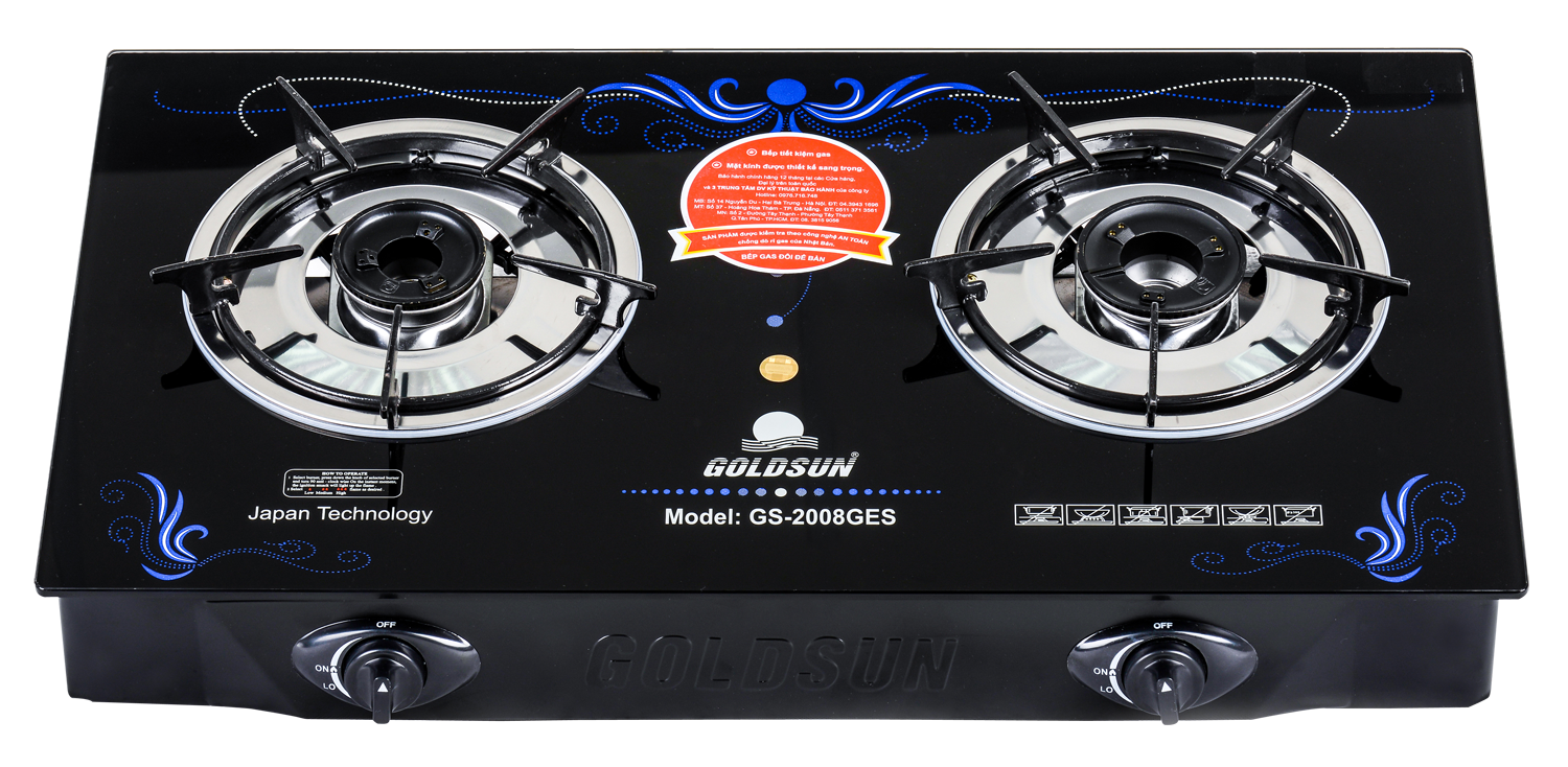 Bếp gas đôi để bàn Goldsun XU2008GES