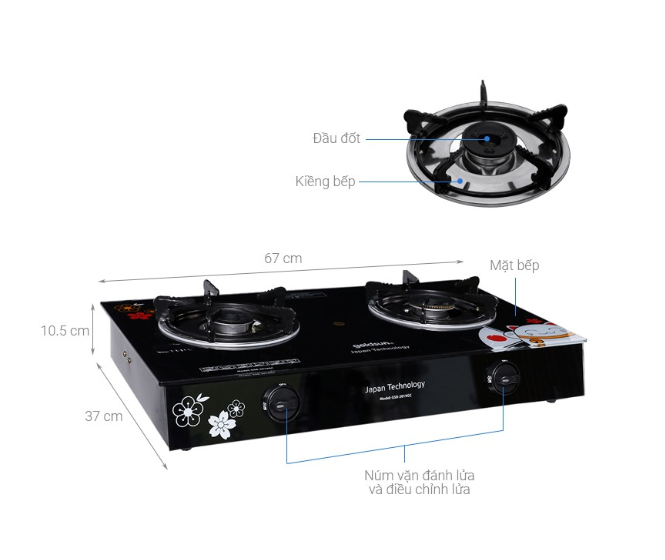 Bếp gas Goldsun GSB-2019GC