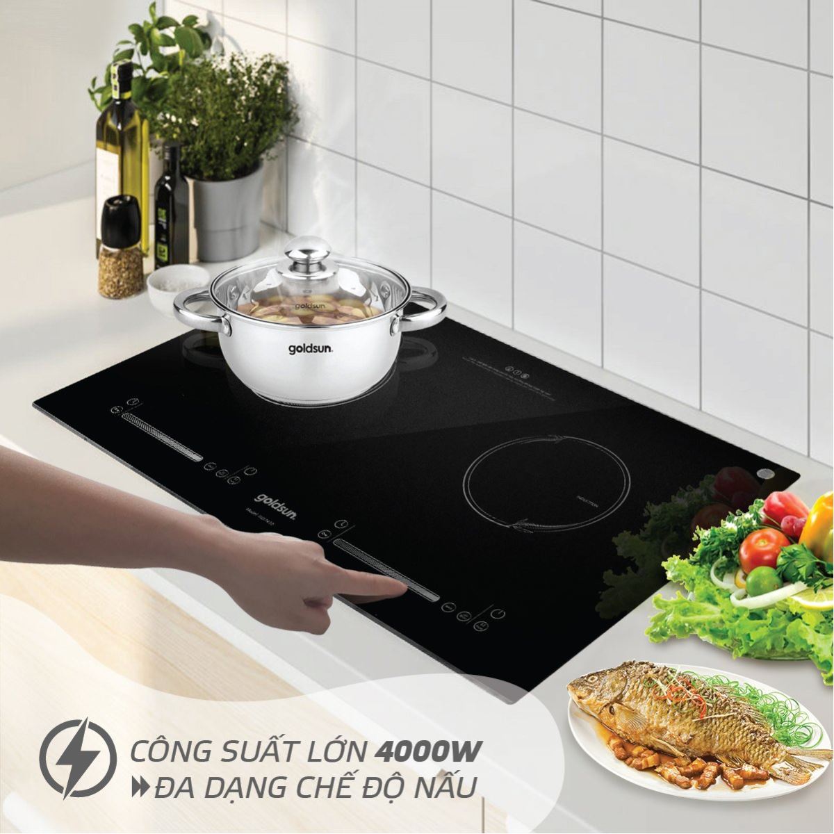 Bếp từ đôi Goldsun GDI7410