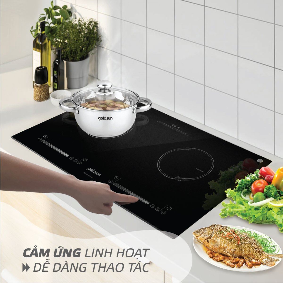 Bếp từ đôi Goldsun GDI7410