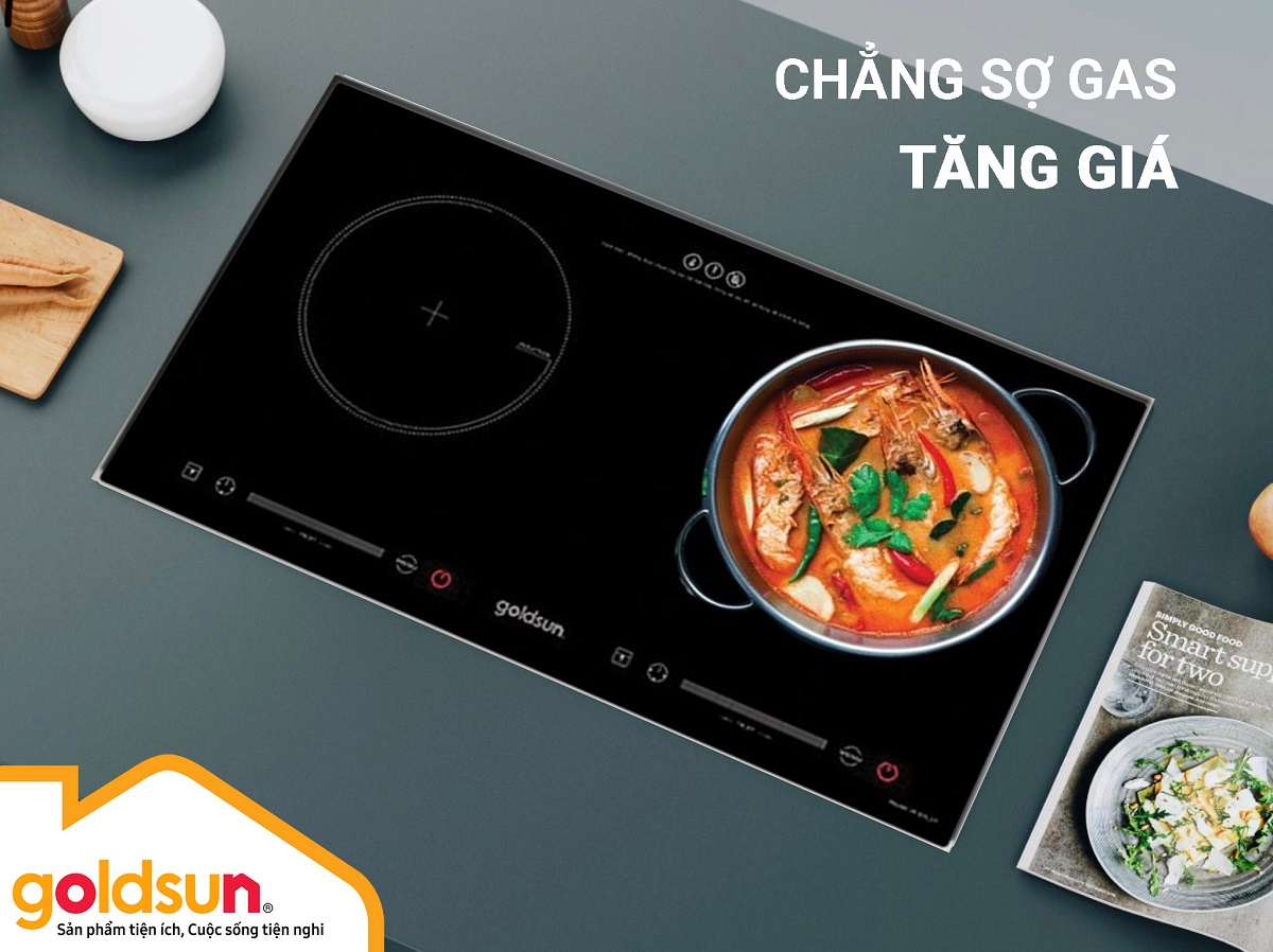 Bếp từ kết hợp hồng ngoại Goldsun GDX7600