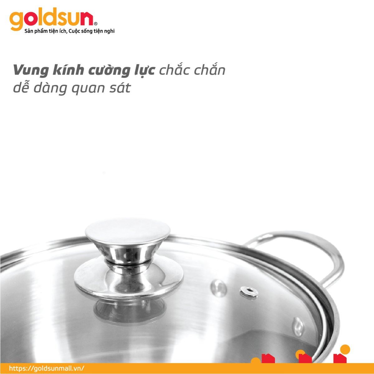 Bộ nồi inox 3 đáy Goldsun GPS1723