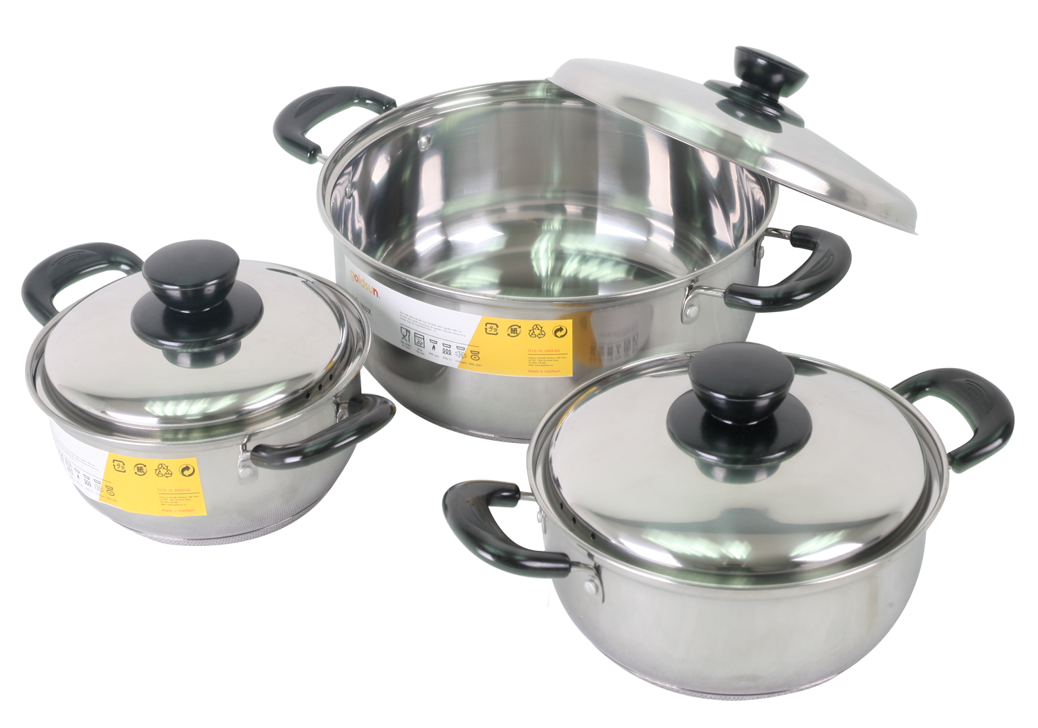 Bộ nồi inox bếp từ Goldsun GE15-3306SS