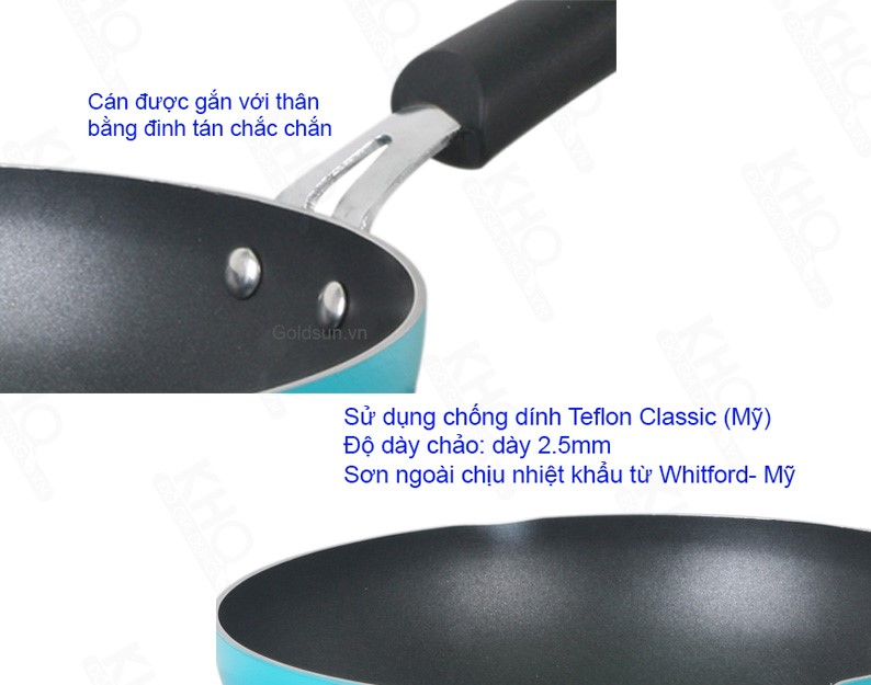 Chảo chống dính Goldsun 30cm Teflon Classic (Mỹ) DSP-GE530