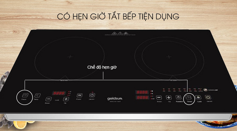 Bếp từ kết hợp hồng ngoại Goldsun BC1102MT