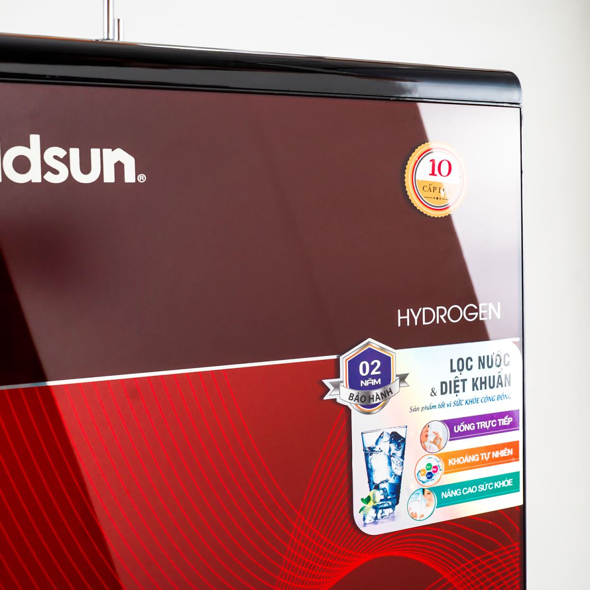 Máy lọc nước goldsun Hydrogen 10 cấp có vỏ tủ - FA1701(R)