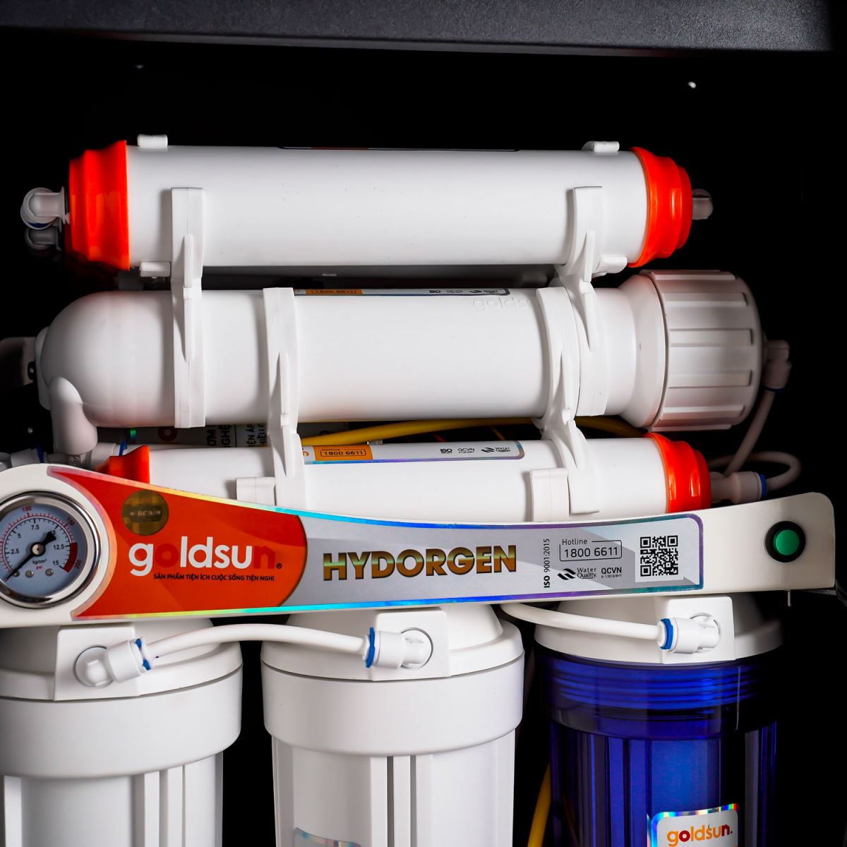 Máy lọc nước Goldsun Hydrogen FA1801 màu đỏ