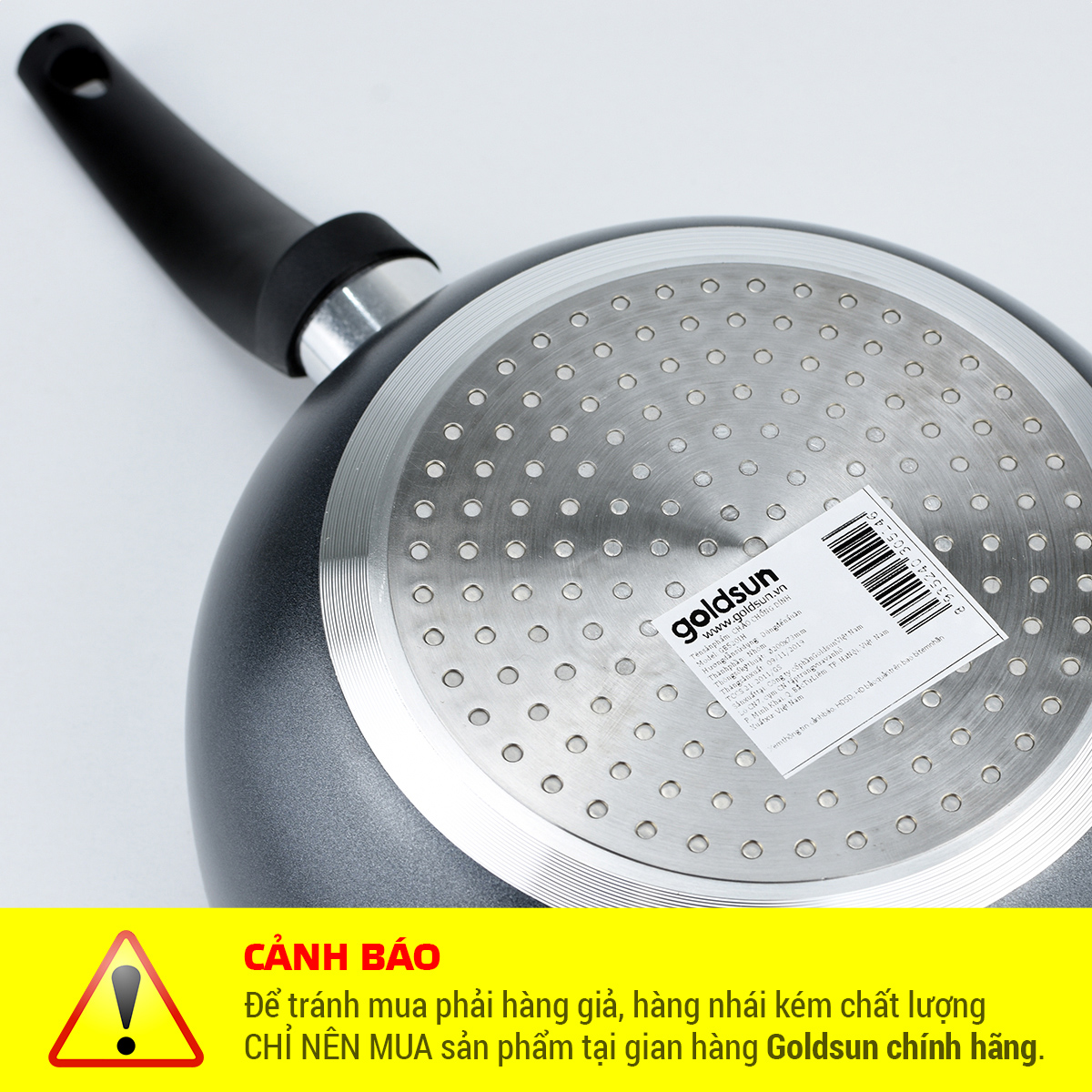 Chảo chống dính nhôm lòng sâu Goldsun GE520-IH