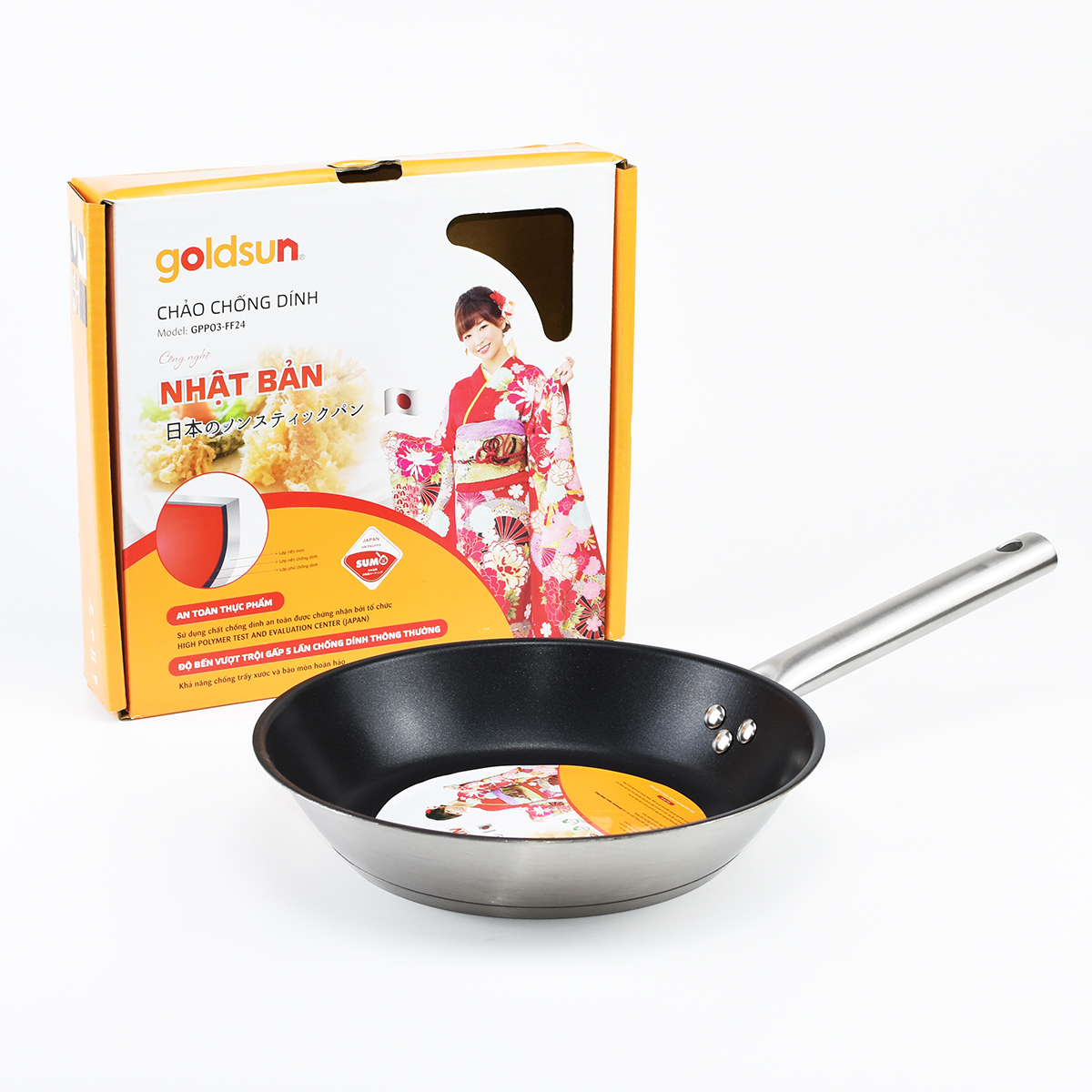 Chảo Inox Chống Dính Goldsun GPP03-FF28