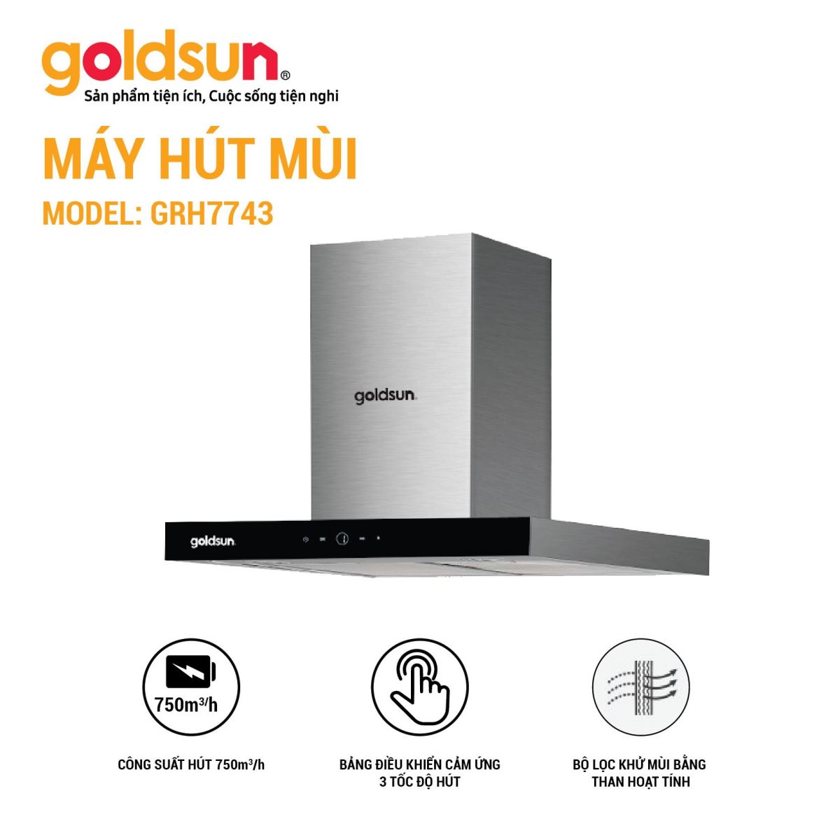 Máy hút mùi Goldsun GRH7743