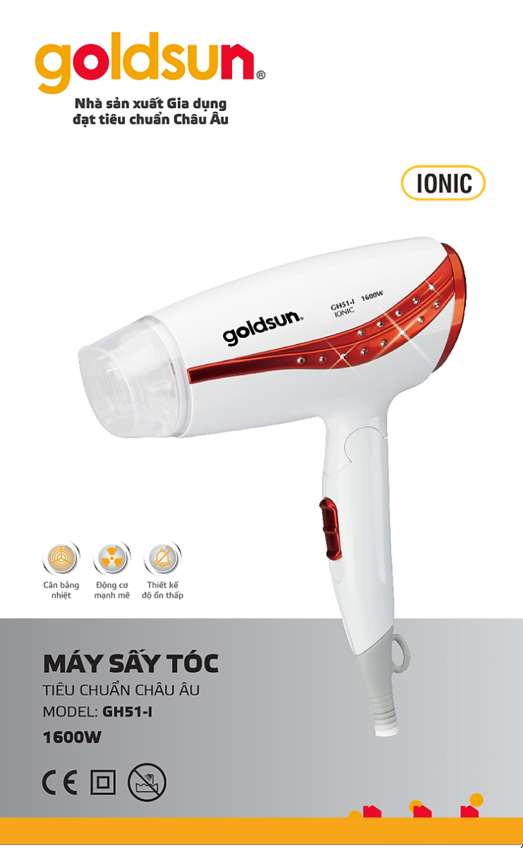 MÁY SẤY TÓC IONIC GOLDSUN GH51-I