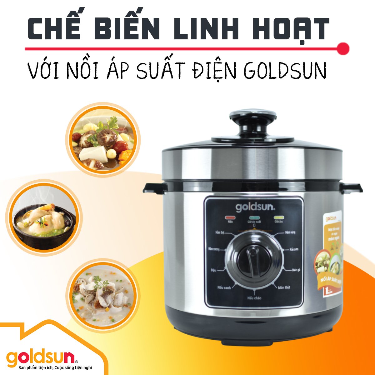 Nồi áp suất điện Goldsun GPC5501