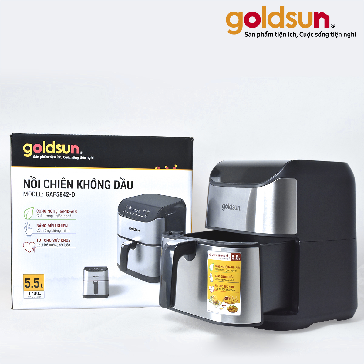 Nồi chiên không dầu Goldsun GAF5842-D