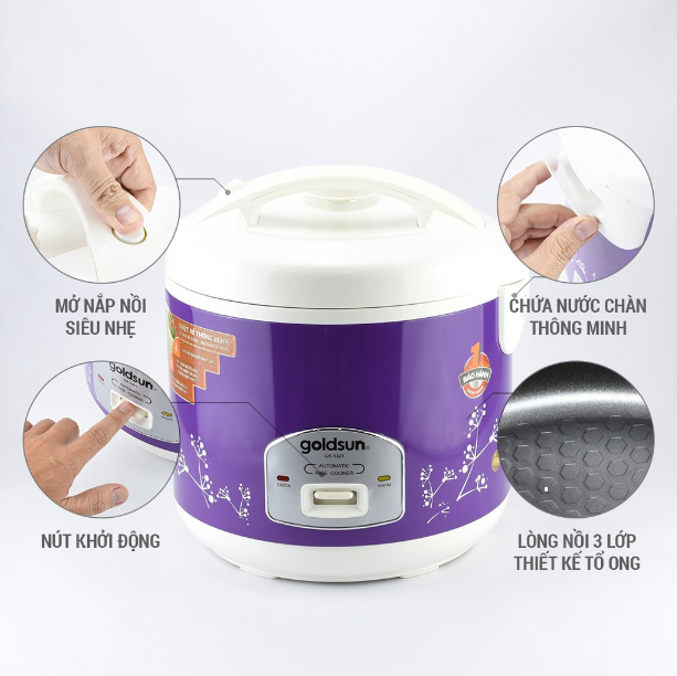 NỒI CƠM ĐIỆN CƠ 3.2L GOLDSUN GR-1321