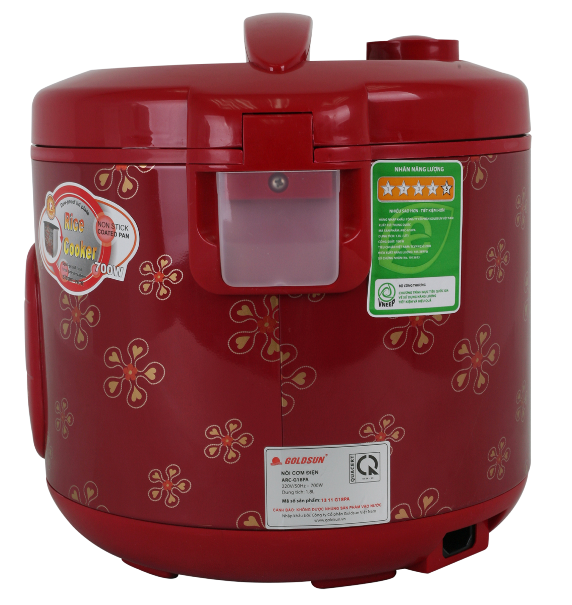 Nồi cơm điện Goldsun 1,8 lít ARC-G18PA