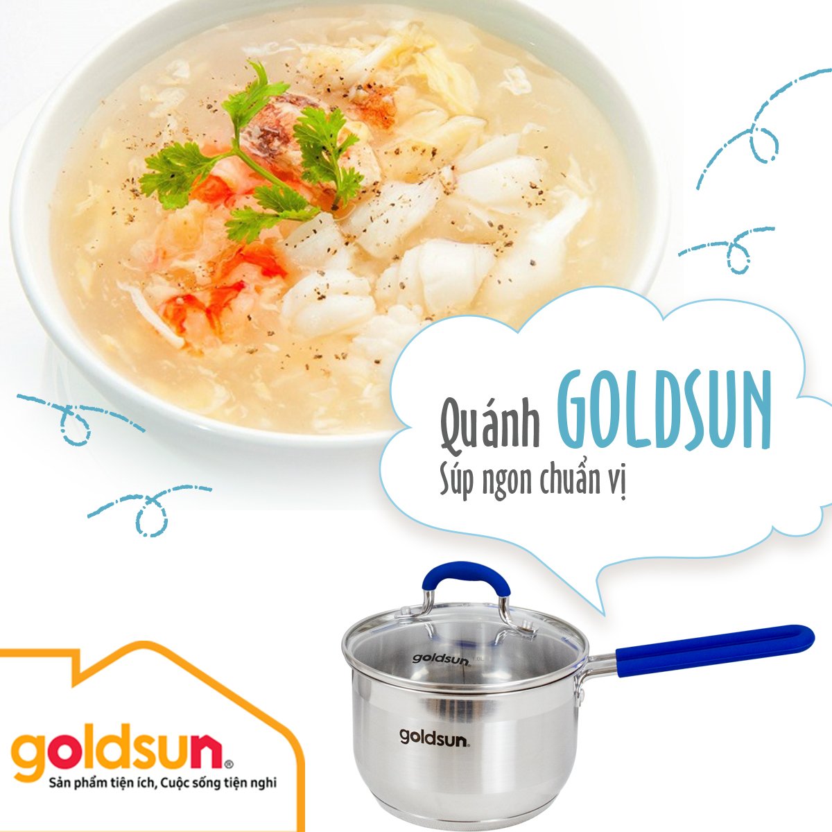 Quánh inox Goldsun GPO2101-IH