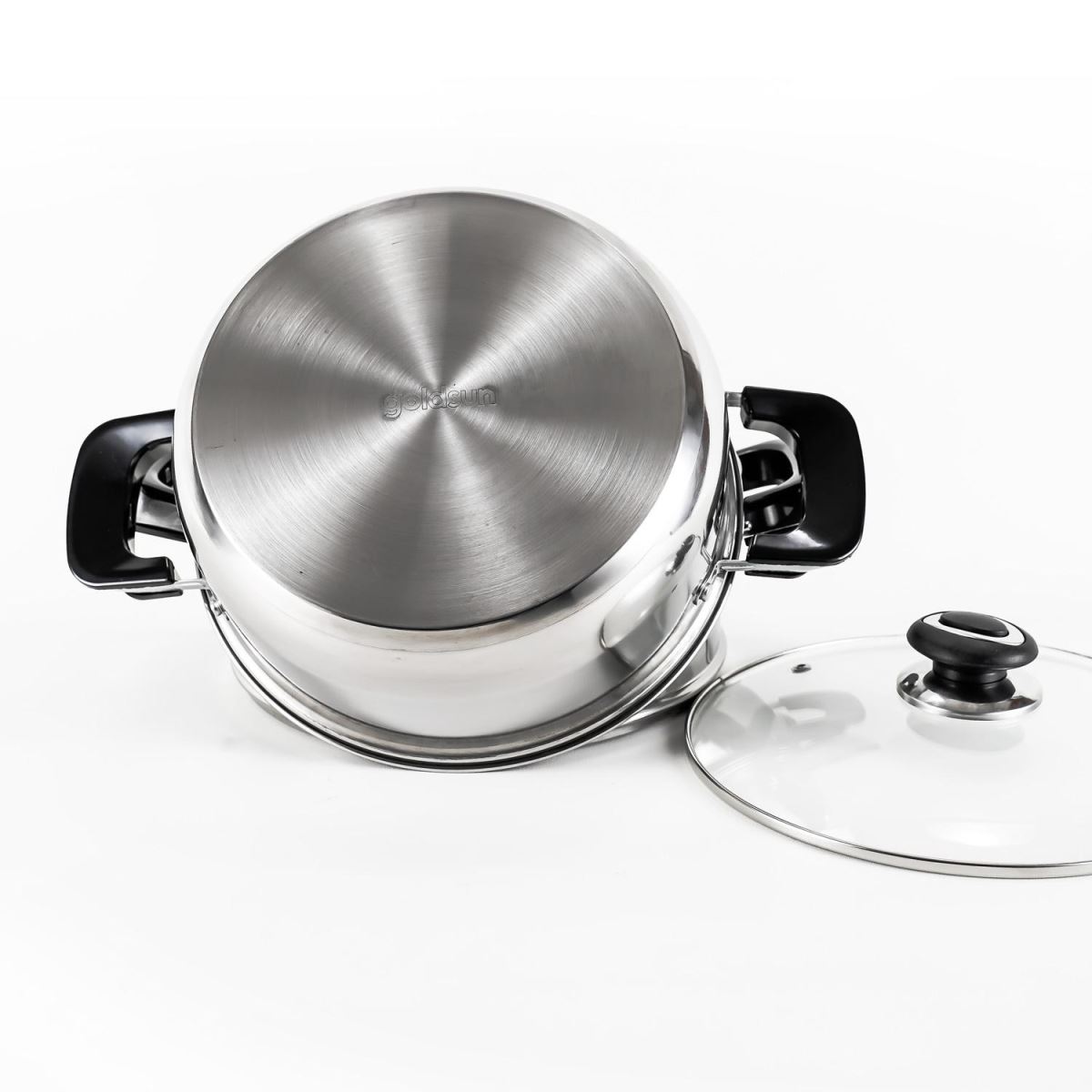 Bộ nồi inox xửng hấp vung kính Goldsun GE05-2303SG*