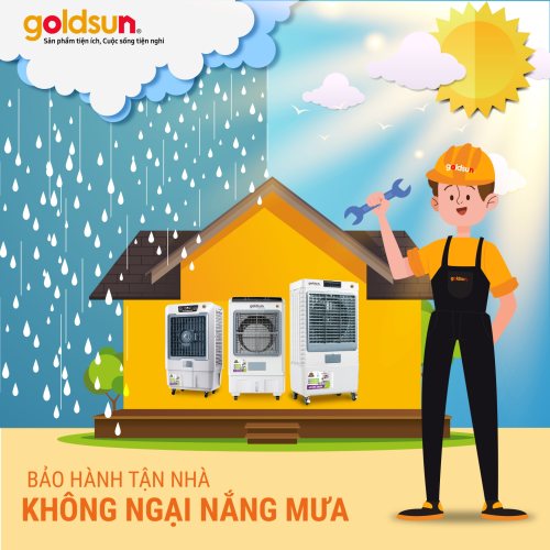 GOLDSUN BẢO HÀNH TẬN NHÀ, KHÔNG NGẠI NẮNG MƯA