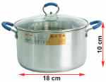 Bộ 3 nồi inox Goldsun GH18-3306SG - Quai xanh