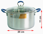 Bộ 3 nồi inox Goldsun GH18-3306SG - Quai xanh