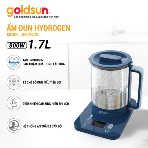 Ấm đun nước tạo Hydrogen Goldsun GKT2670