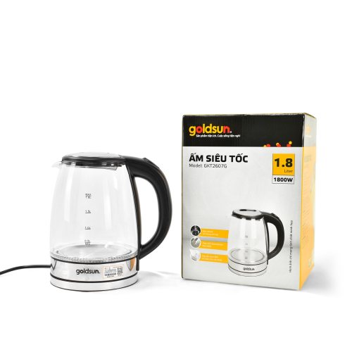 Ấm siêu tốc thủy tinh Goldsun GKT2607G 