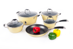 Bộ nồi inox - chảo chống dính Ceramic Goldsun ROMA CHEF AH08-4
