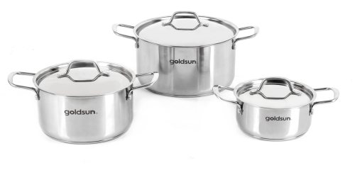 Bộ nồi inox Goldsun GD18-3306SS ( Vung inox )