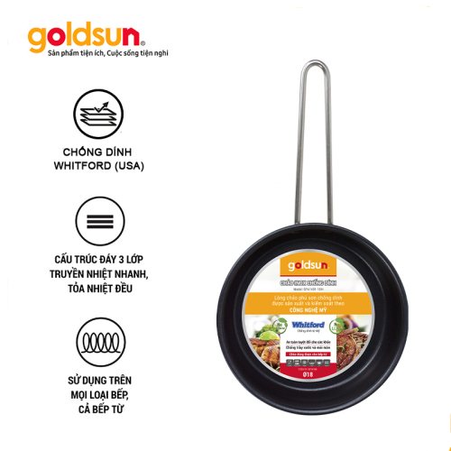 Chảo inox chống dính Goldsun GPA1401-18IH