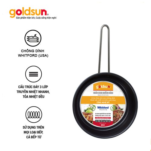 Chảo inox chống dính Goldsun GPA1401-24IH