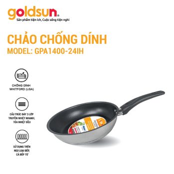 Chảo inox chống dính Goldsun GPA1400-24IH