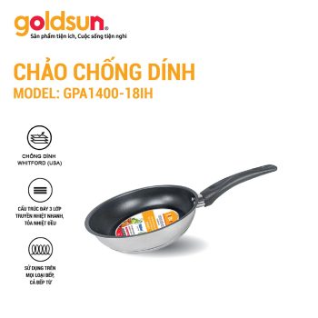 Chảo inox chống dính Goldsun GPA1400-18IH