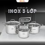 Bộ nồi Inox 3 lớp đáy liền Goldsun GPS1770-S