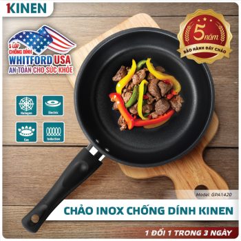 Chảo inox chống dính Kinen KPA1420-18IH