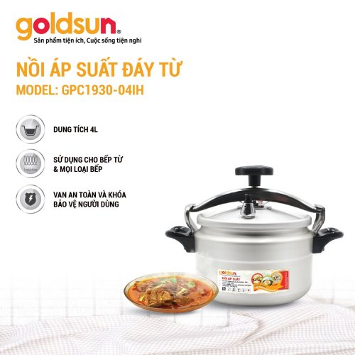 Nồi áp suất nhôm đáy từ Goldsun GPC1930-04IH