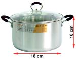 Bộ nồi inox Goldsun GH18-4308SG - Quai đen