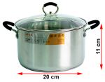 Bộ nồi inox Goldsun GH18-4308SG - Quai đen