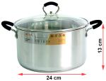 Bộ nồi inox Goldsun GH18-4308SG - Quai đen