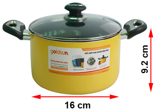 Bộ nồi nhôm Goldsun AE16-4210AG-IH