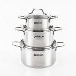 Bộ nồi inox Goldsun GD18-3306SG ( Vung kính )